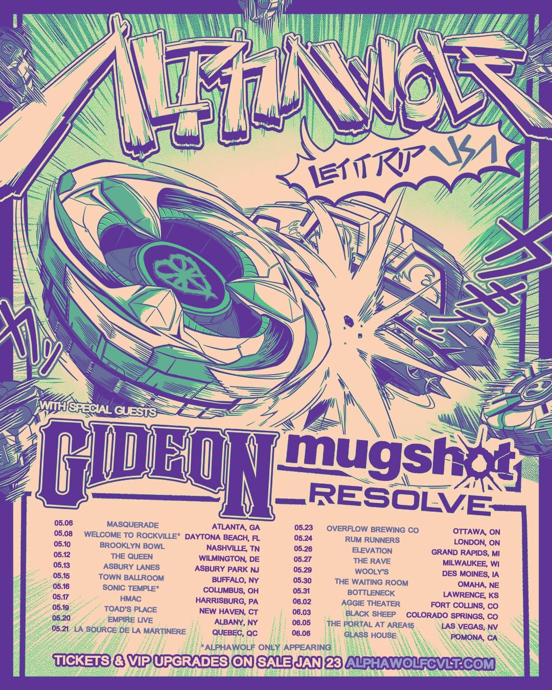 Gideon Let It RIP Tour Poster 2026